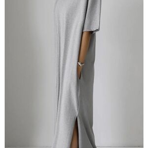 Frankie Shop Lou oversized t shirt dress BLACK